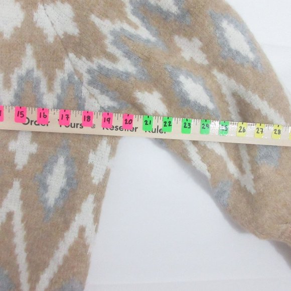 a.new. day women's XS sweater thick Tan Crew Neck Oversized winter Sweater NEW - Picture 2 of 7